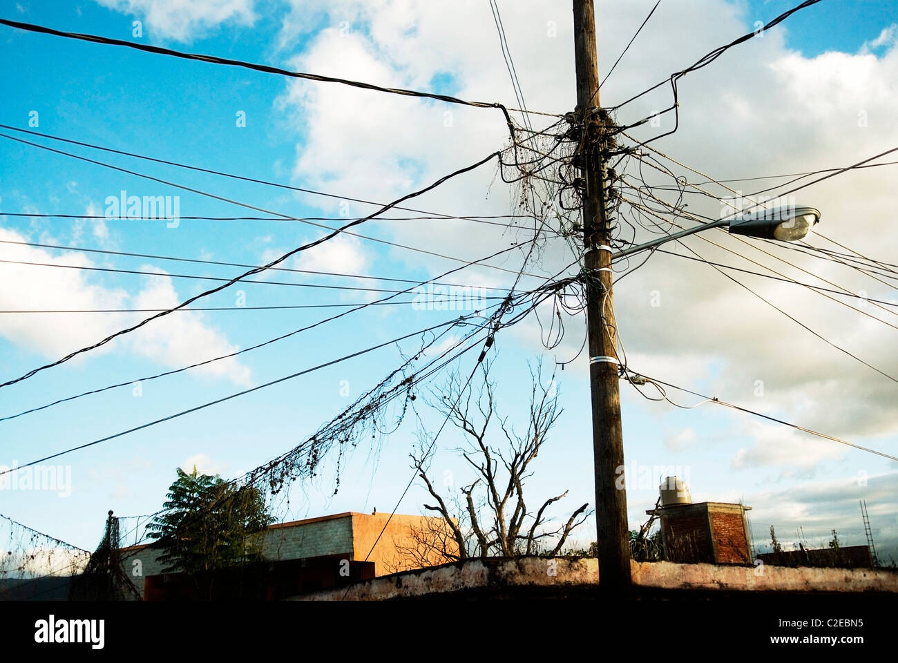 Mexico; Power Lines Stock Photo Alamy