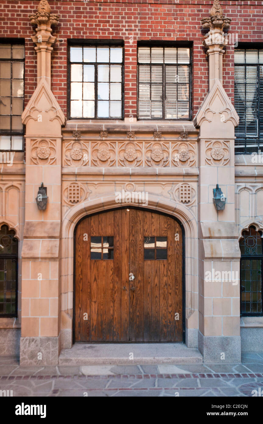 Entrance to The Manor, 333 East 43rd Street, Tudor Place, Tudor City, Manhattan, New York City, USA, NYC, NY, New York, Big Appl Stock Photo