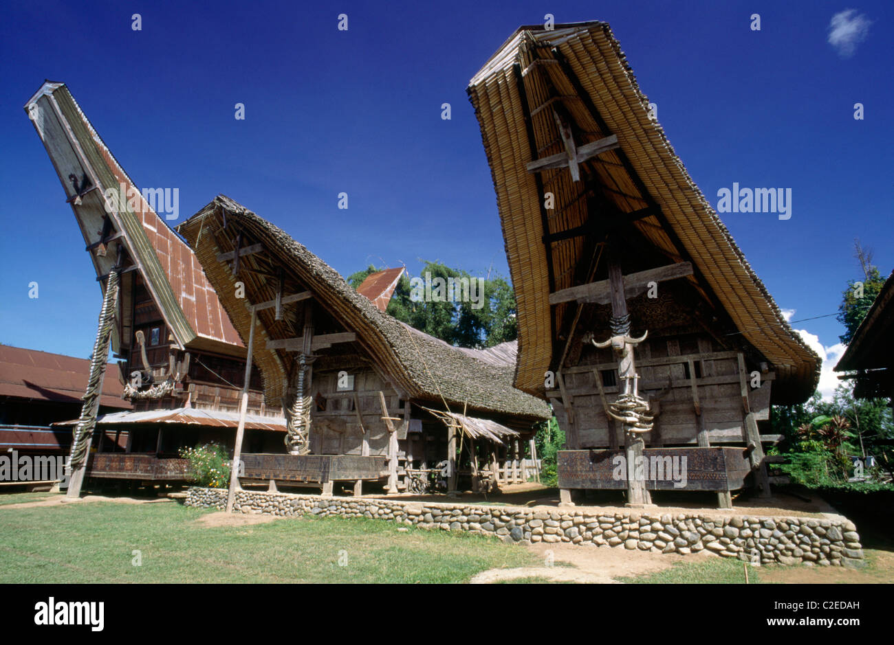 Tongkanan Houses Sulawesi Indonesia Stock Photo
