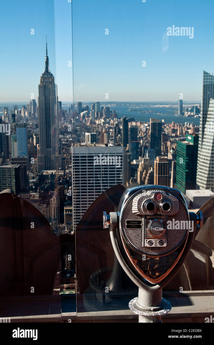 Observation binoculars, Empire State Building and other skyscrapers