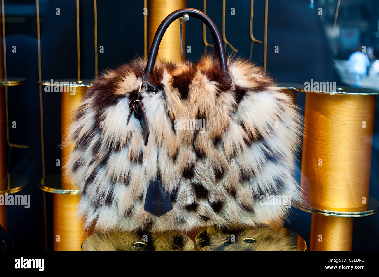 Louis Vuitton luxury fashion designer purse at store's display at Fifth  Avenue, Manhattan, New York City, USA Stock Photo - Alamy
