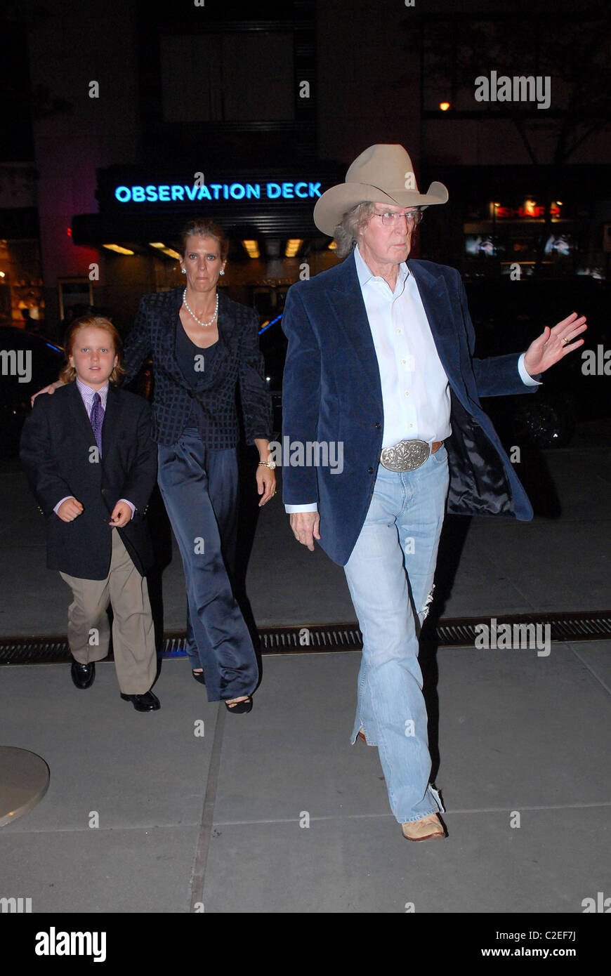 Don Imus, wife Deirdre Imus, and son out and about in Midtown Manhattan