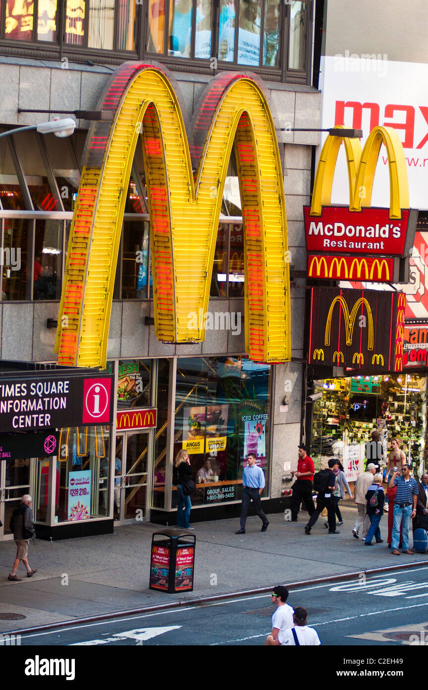 MacDonald's fast food restaurant on Times Square, Manhattan, New York