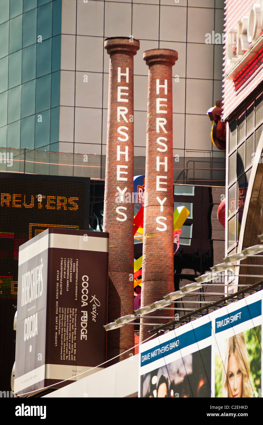 Hershey's  advertisement on Times Square, Manhattan, New York City, USA Stock Photo