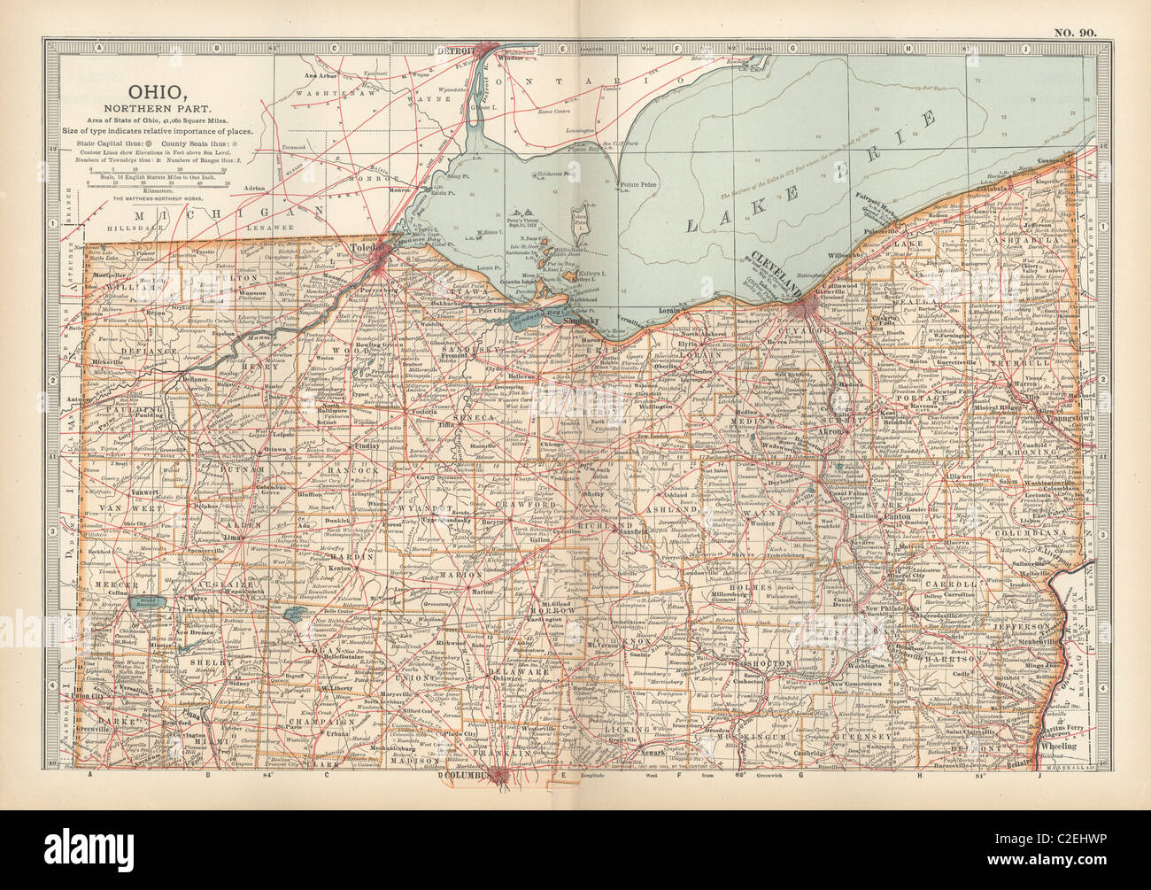 Ohio Map High Resolution Stock Photography and Images Alamy
