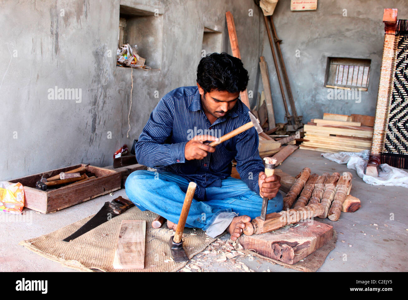 Indian Carpenter Work High Resolution Stock Photography And Images Alamy