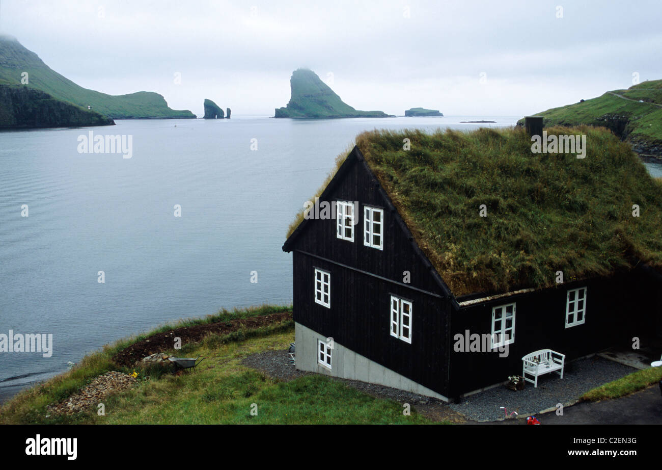 Bour Vagar Faroe Islands Stock Photo Alamy