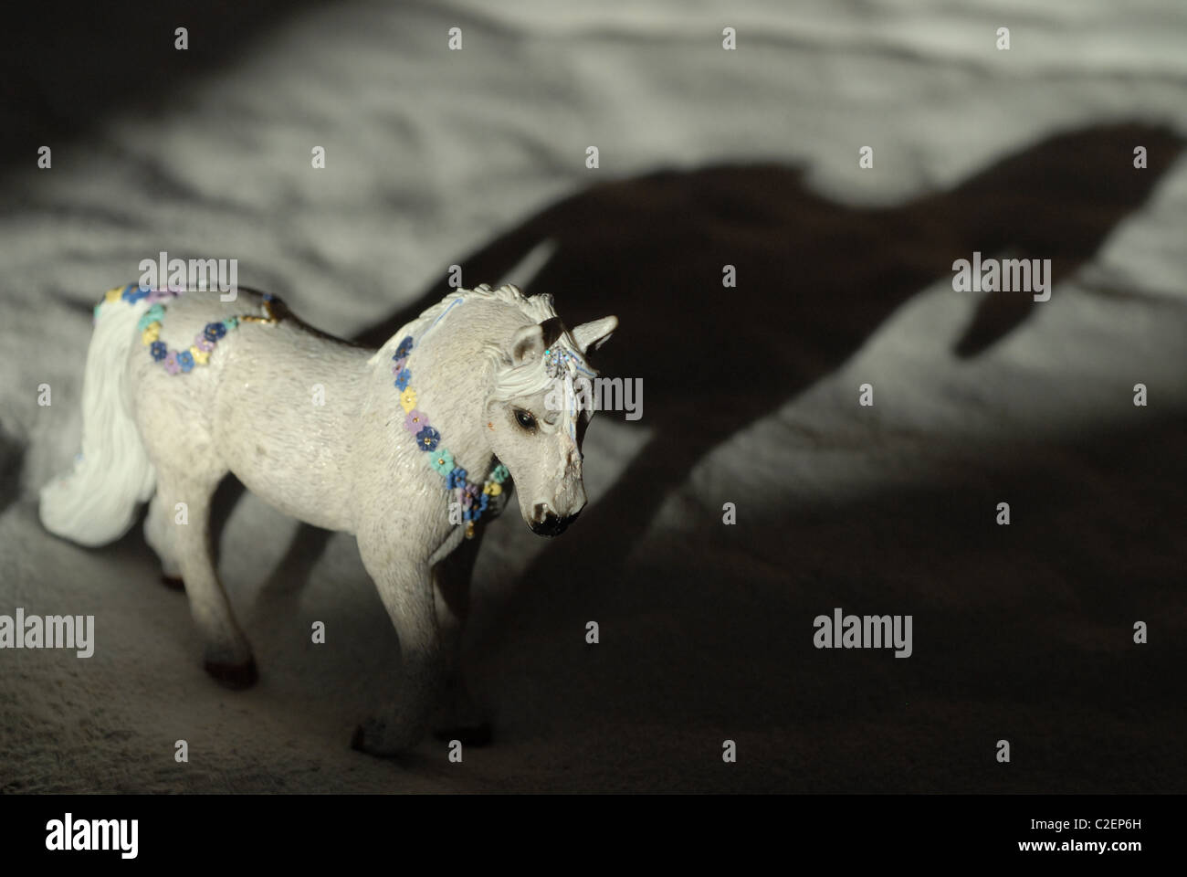 White toy horse Stock Photo Alamy