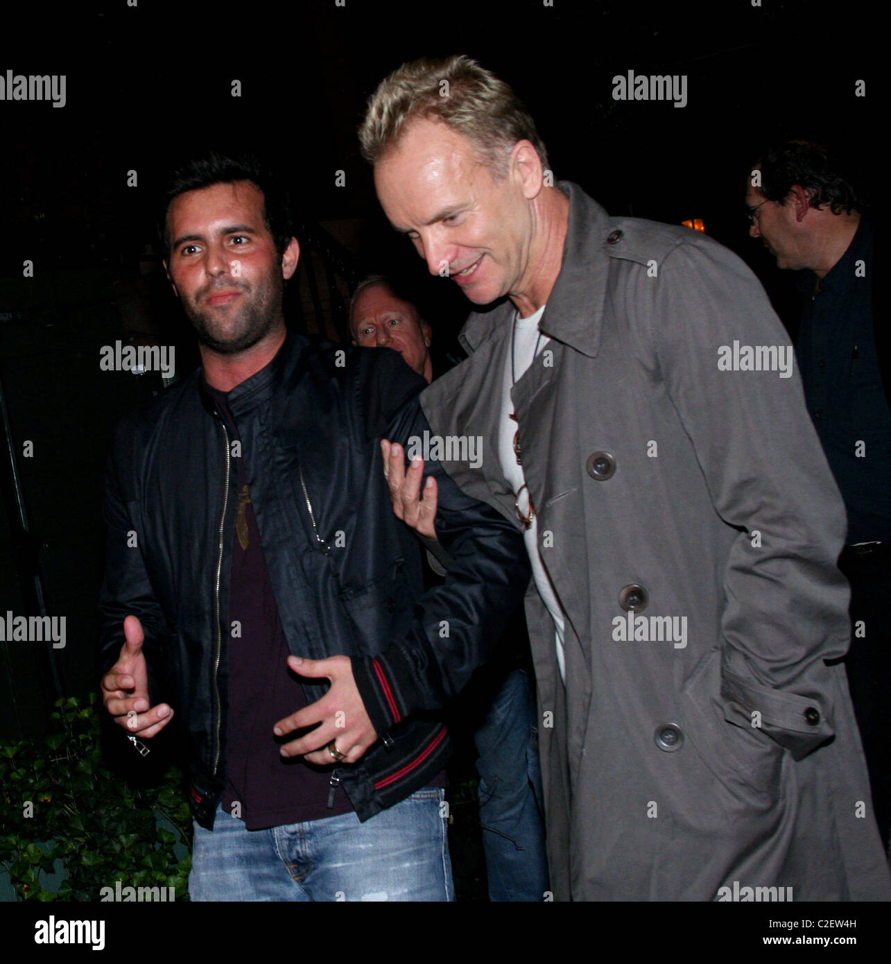 Sting and guest  Celebrities outside the Waverly Inn  New Yory City, USA- 31.10.07 Stock Photo