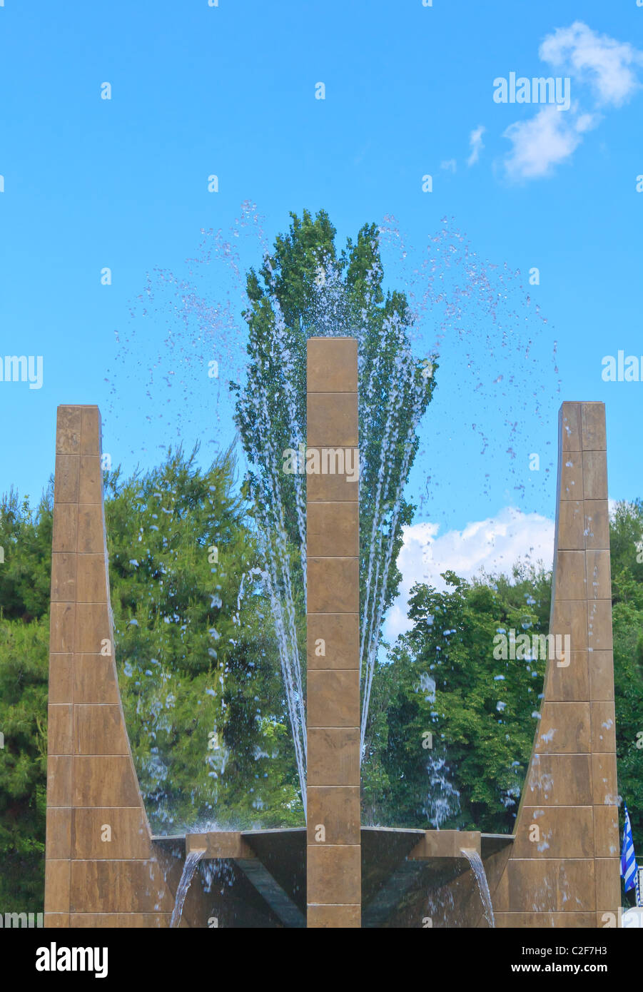 Blue water fountain hires stock photography and images Alamy