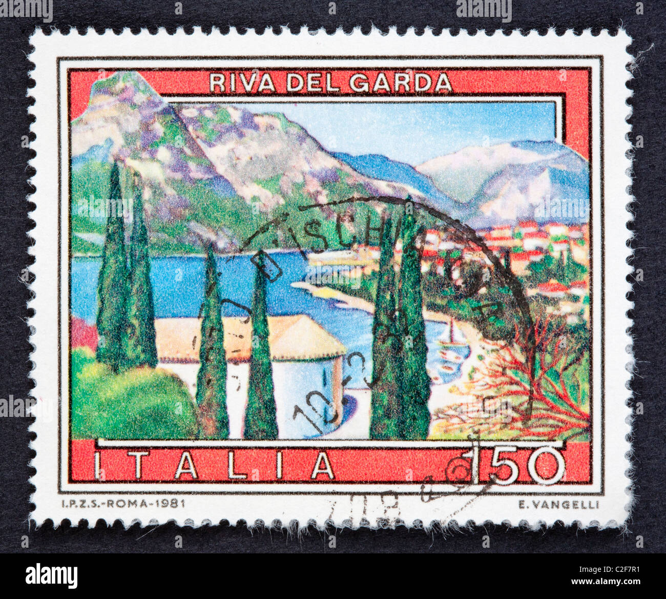 Italian postage stamp Stock Photo