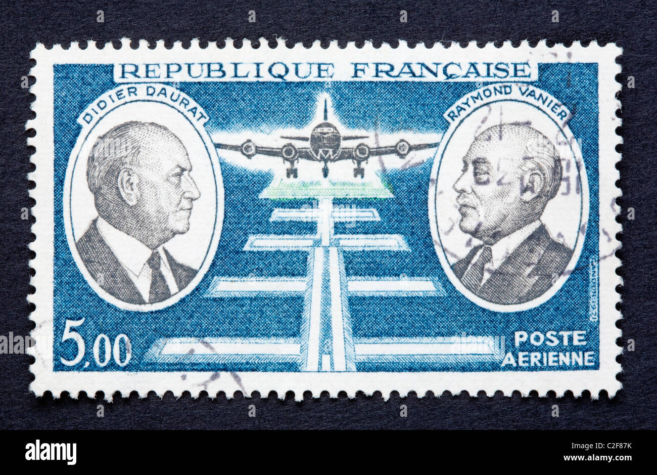 French postage stamp Stock Photo