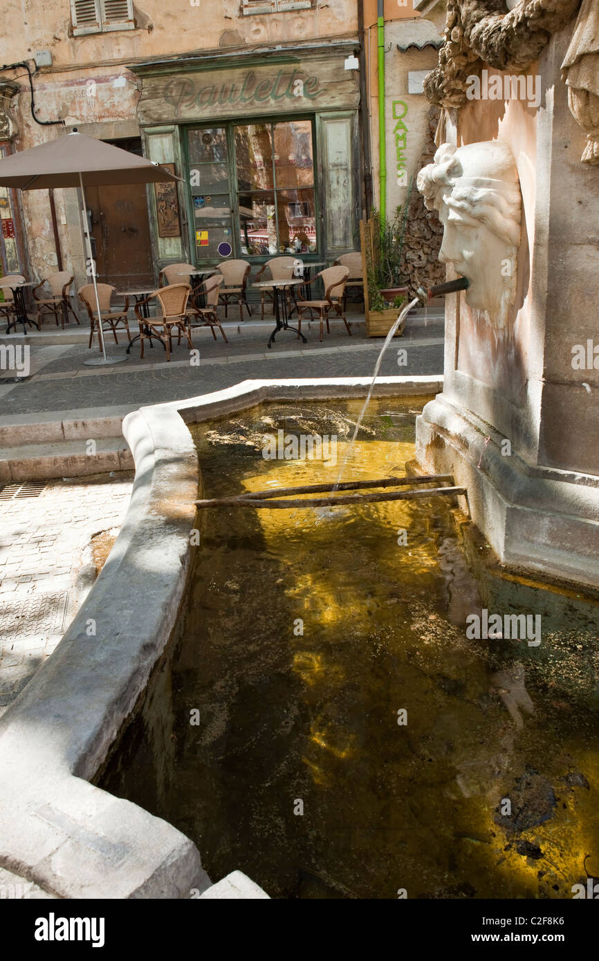 The village of Cotignac (Var,France) Stock Photo