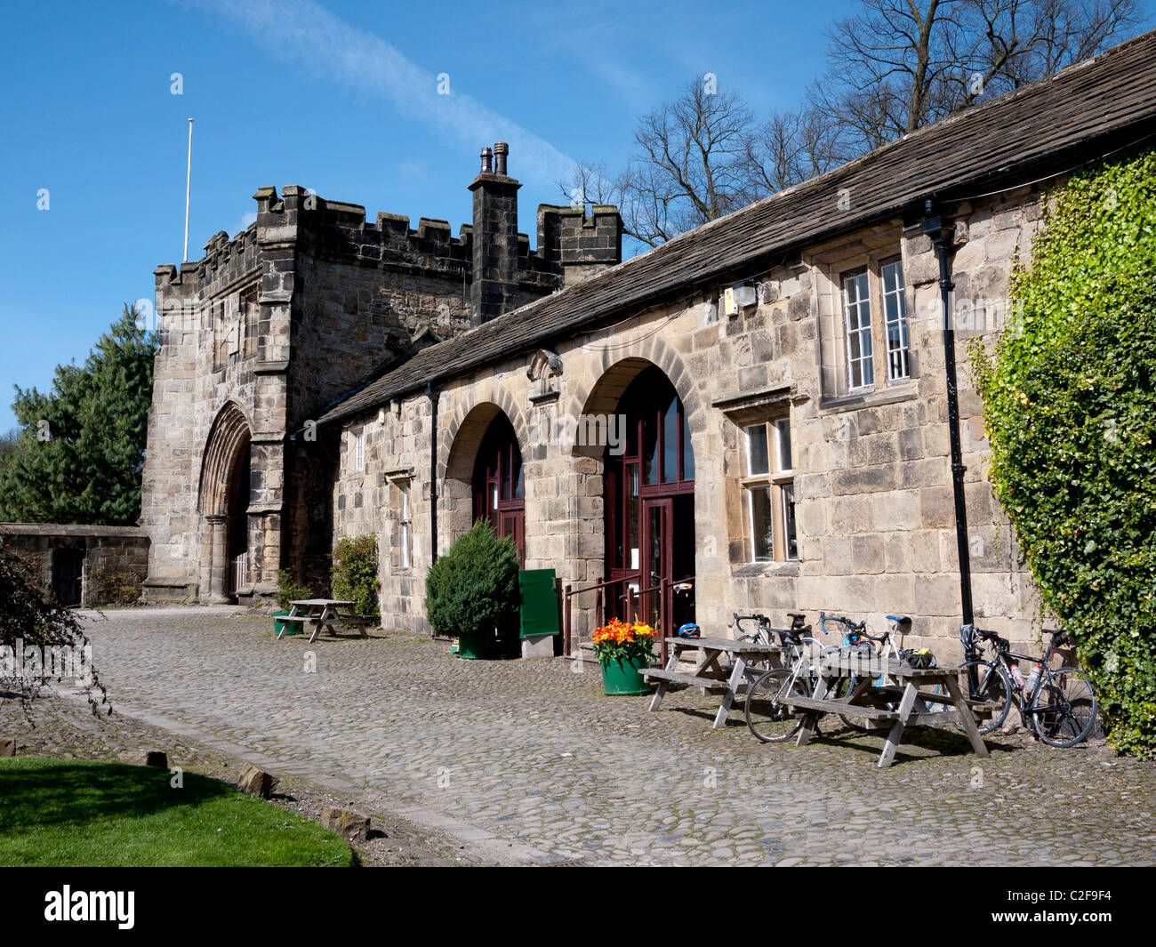 The Gatehouse Whalley Abbey, Whalley,Clitheroe, Lancashire, England, UK