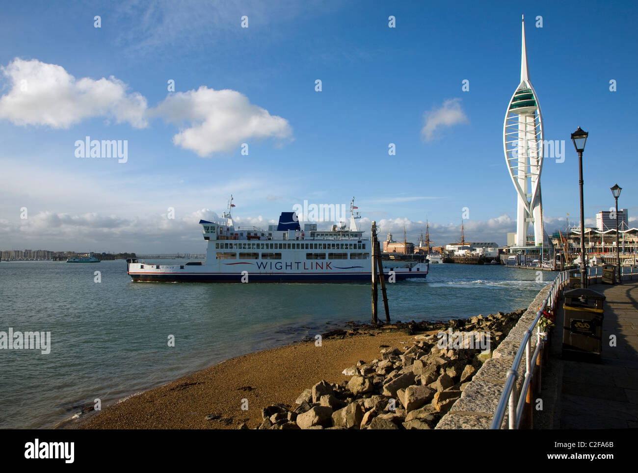 Spinnaker Tower  WightLink Ferry Portsmouth England Stock Photo