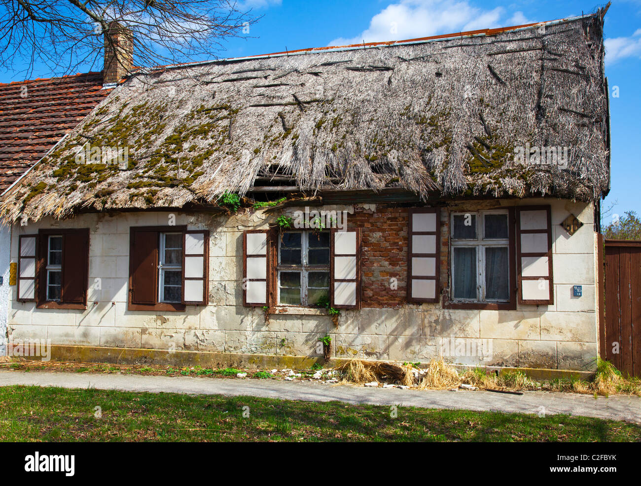 derelict house for renovation, Schoenwalde, Brandenburg, Germany Stock Photo