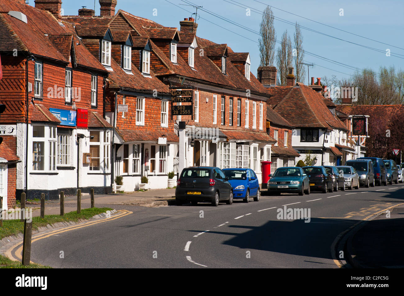 The High Street Biddenden Kent England Stock Photo - Alamy