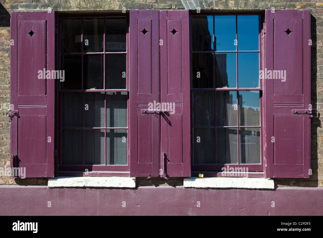 Two pairs of external window shutters, Wilkes Street