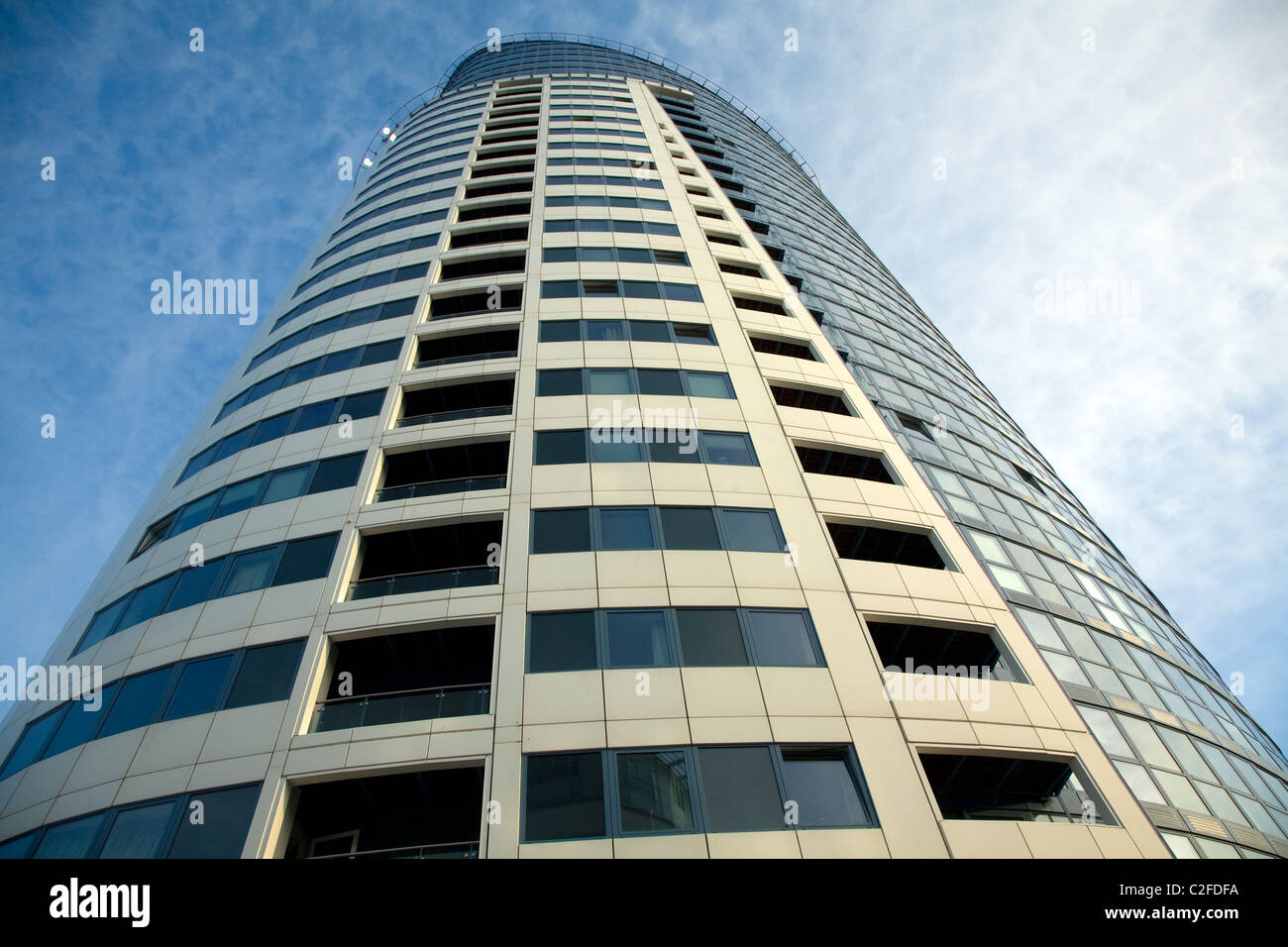 Modern high rise luxury apartments development Number One Gunwharf