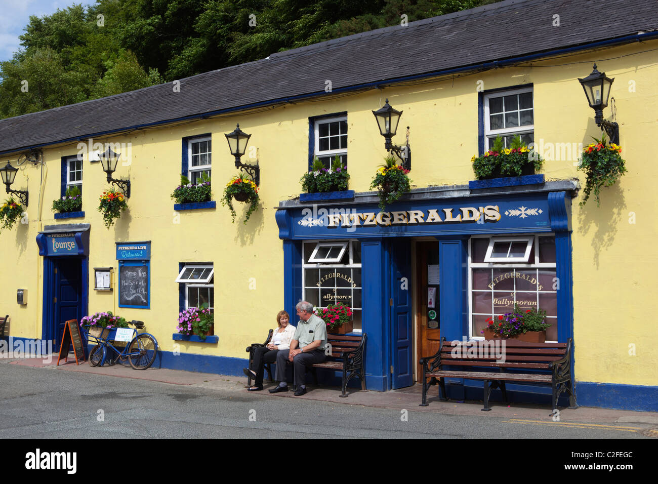 Fitzgerald's Irish pub, set in village featured in BBC TV series, Ballykissangel Stock Photo