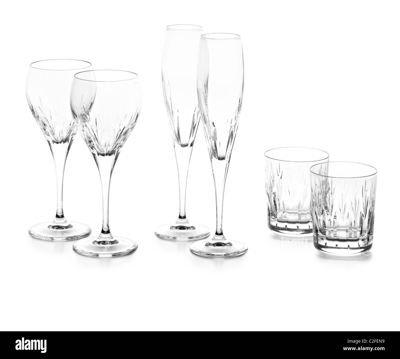 Crystal glasses Stock Photo