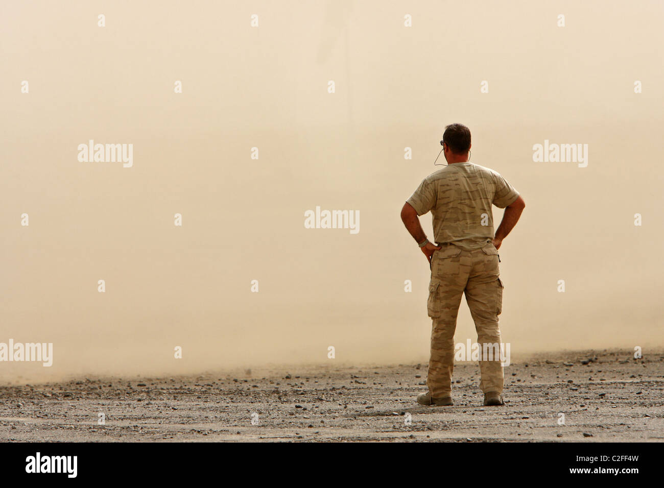 A Belgian soldier, Kunduz, Afghanistan Stock Photo