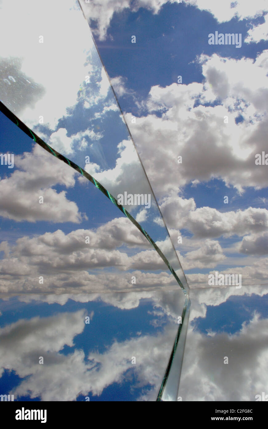 mirrors objects reflections and sky clouds Stock Photo - Alamy