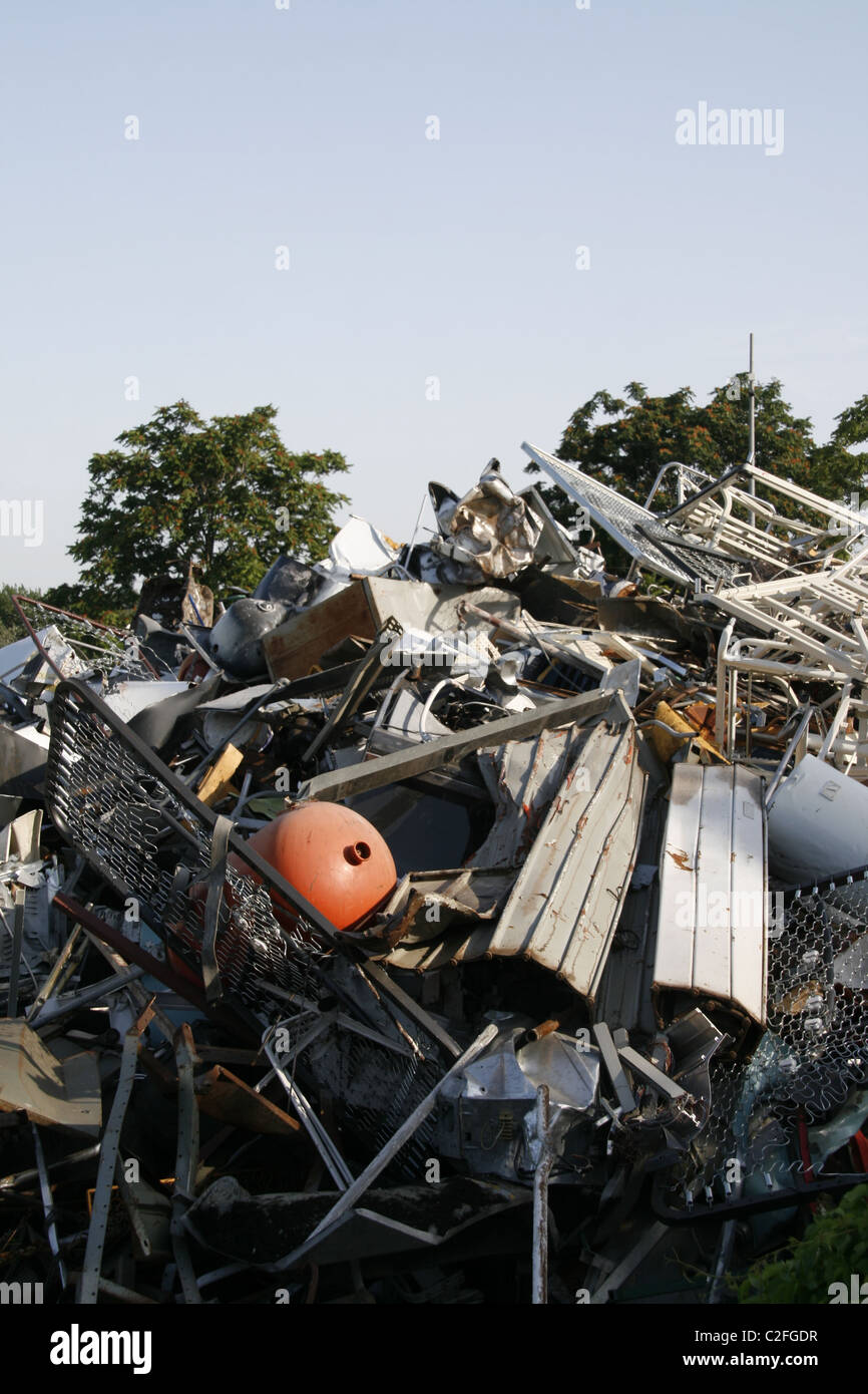 scrap metal dealer merchant yard Stock Photo