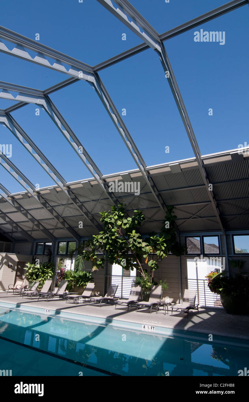 The Sky Pool of Rosemary Beach, Florida is a year round heated pool