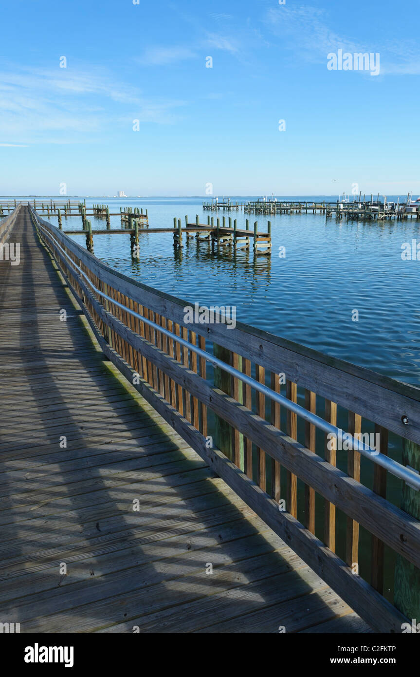 Pier at Kennedy Point Park and Indian River Lagoon Titusville Florida