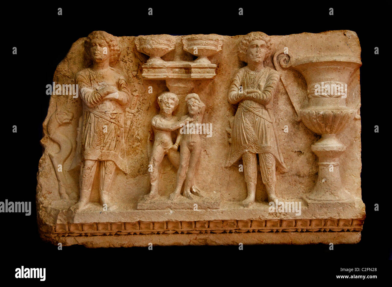 2 Cent Palmyra Syria Syrian Museum Archeology Stock Photo