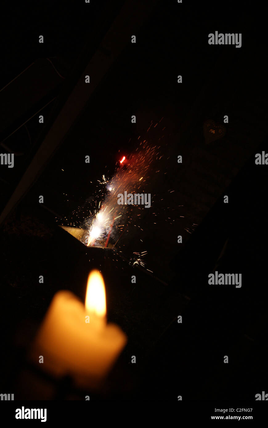 Candle in dark Stock Photo Alamy