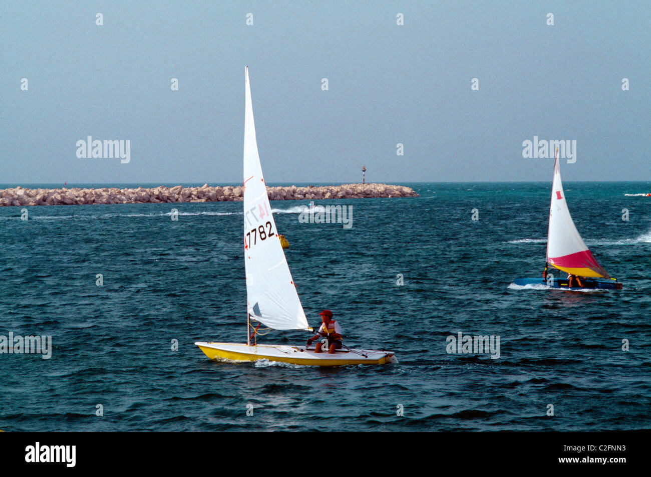 Dubai UAE Dinghy Sailing Jebel Ali Sailing Club Stock Photo Alamy