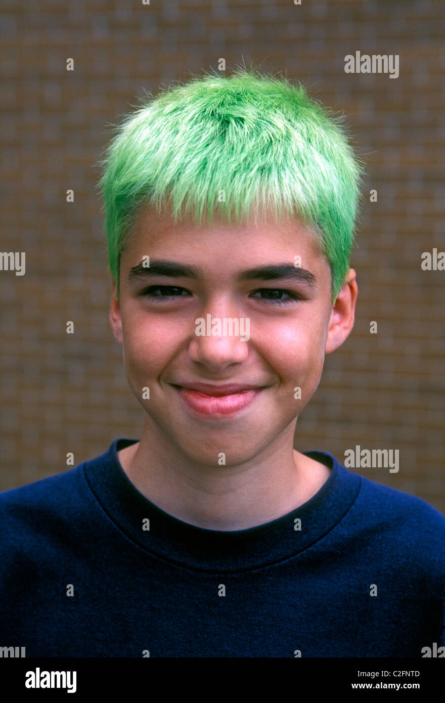French Canadian Boy Boy Boy With Green Hair Green Hair