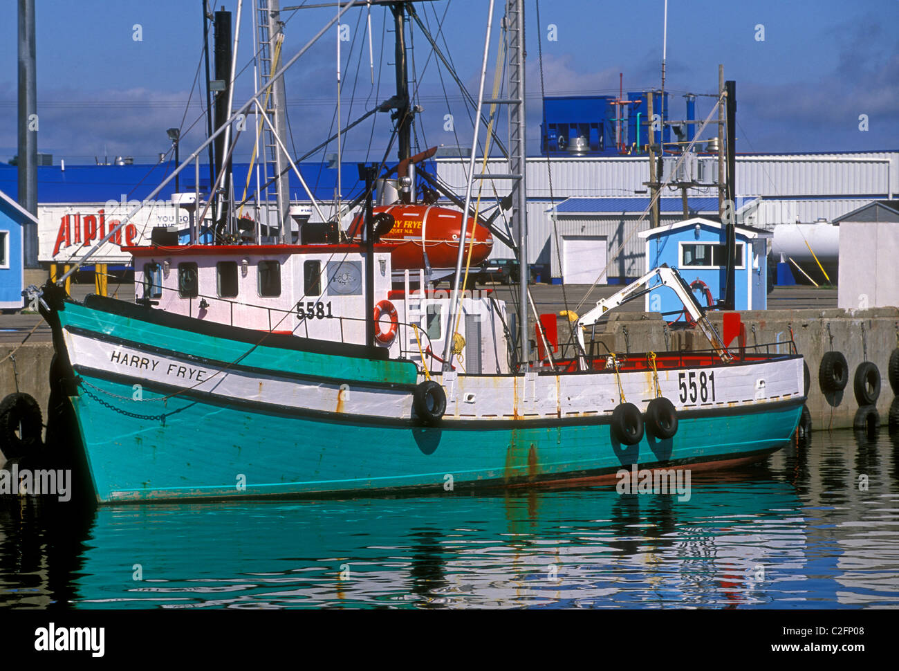 Fishing boats at dock town of Shippagan New Brunswick Province Canada