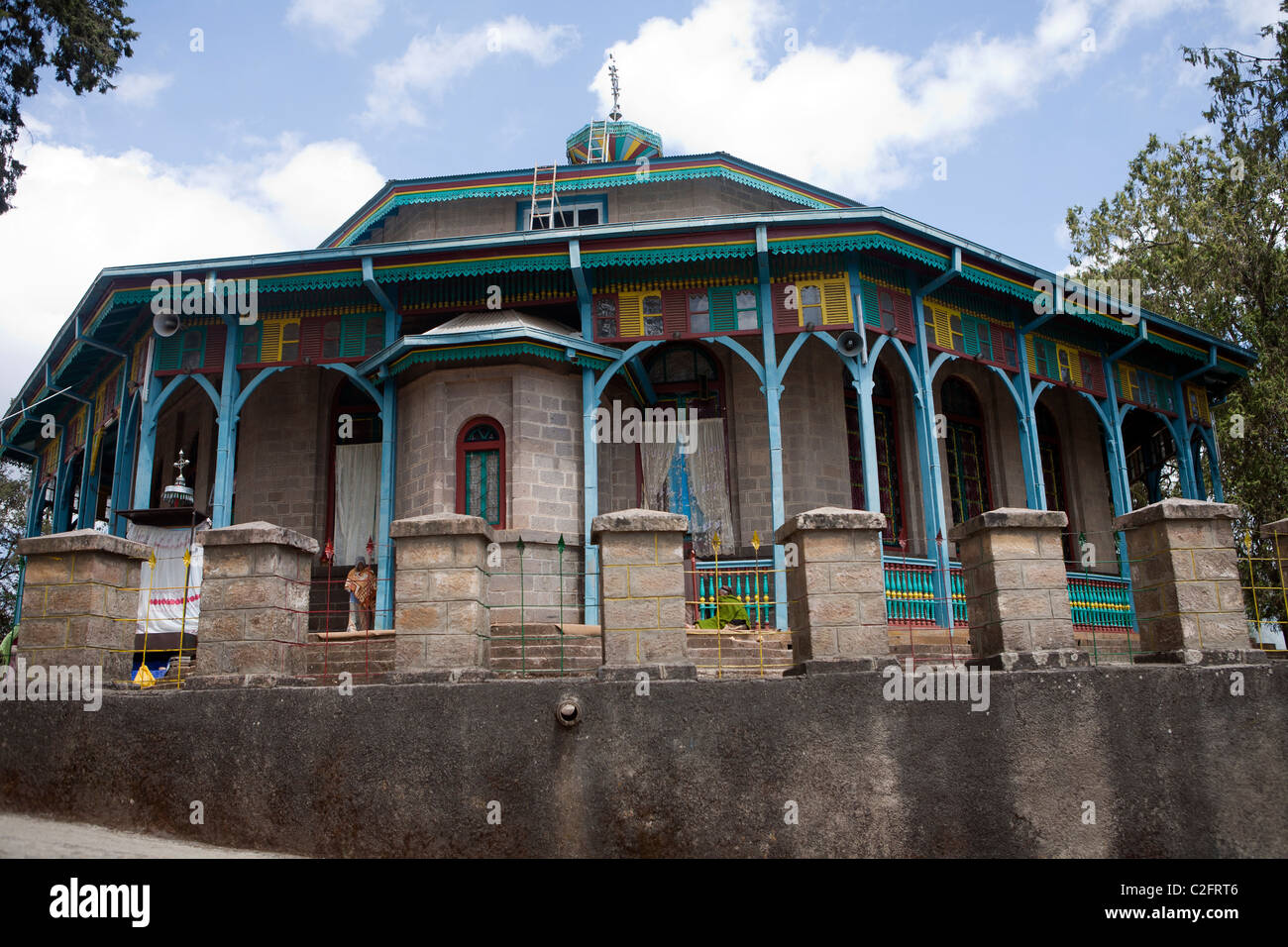 Entoto Maryam Church in the Entoto Mountains above Addis Ababa Stock Photo