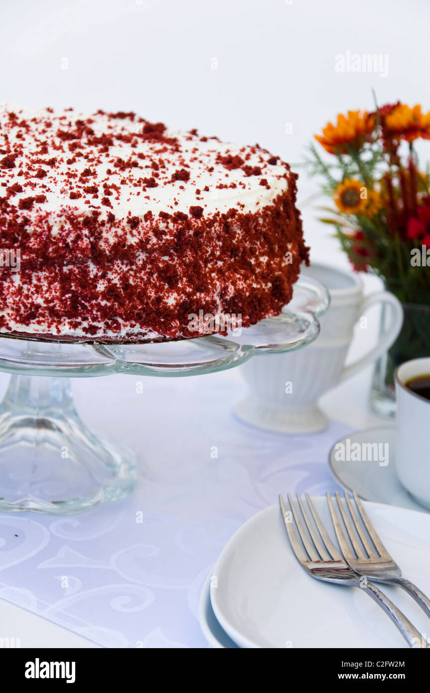 Red Velvet Cake Stock Photo - Alamy