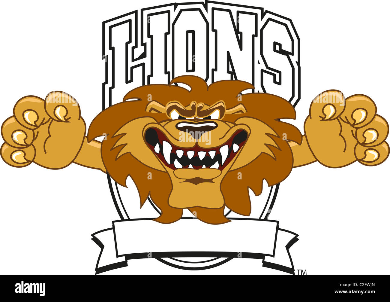 Lion School Mascot Logo Stock Photo