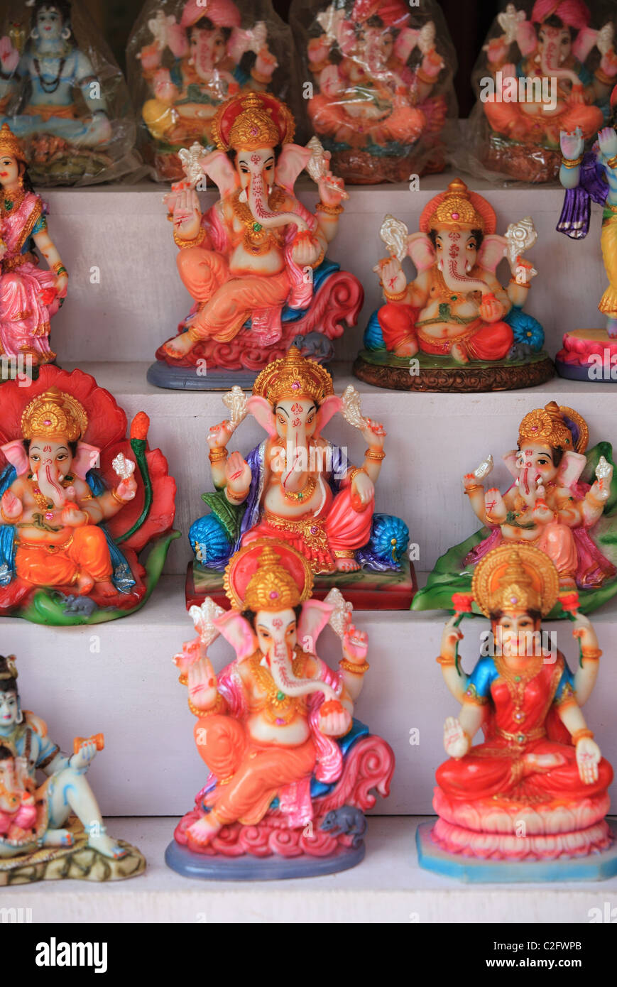 Little Ganesh statues at the market Andhra Pradesh South India Stock Photo