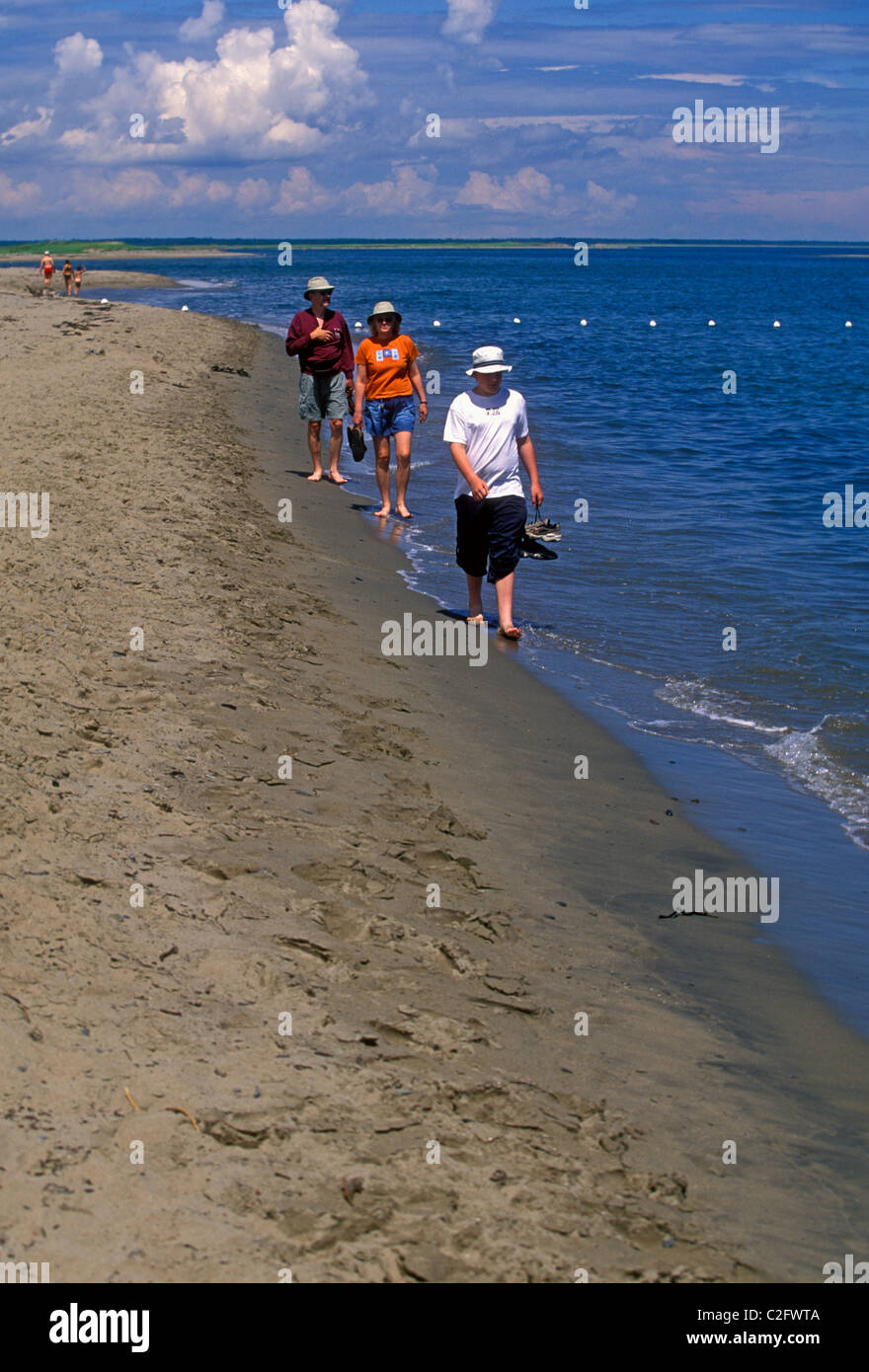 People, tourists, beach, Kouchibouguac National Park, near, Richibucto