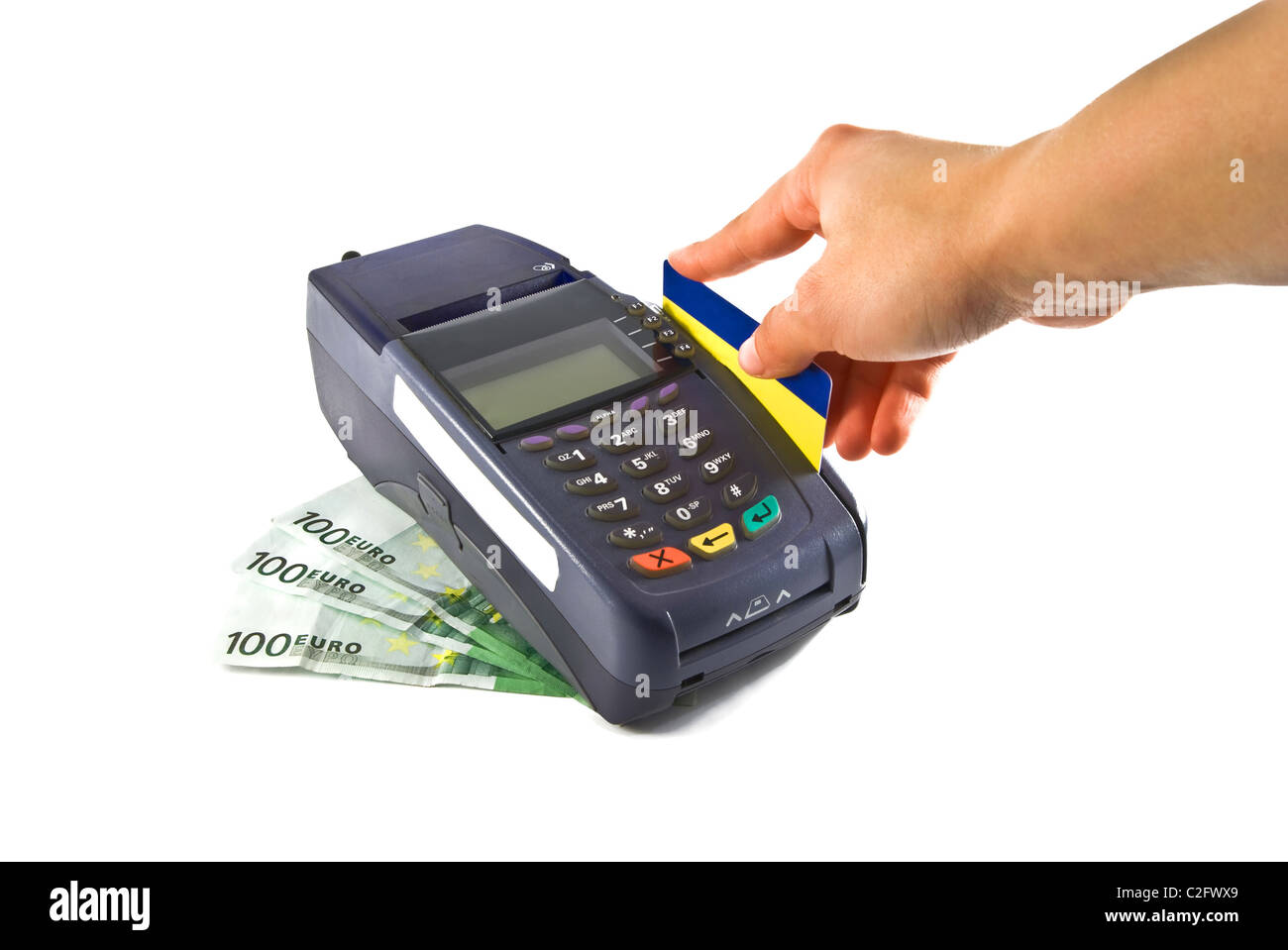 Credit card reader and credit card Stock Photo Alamy