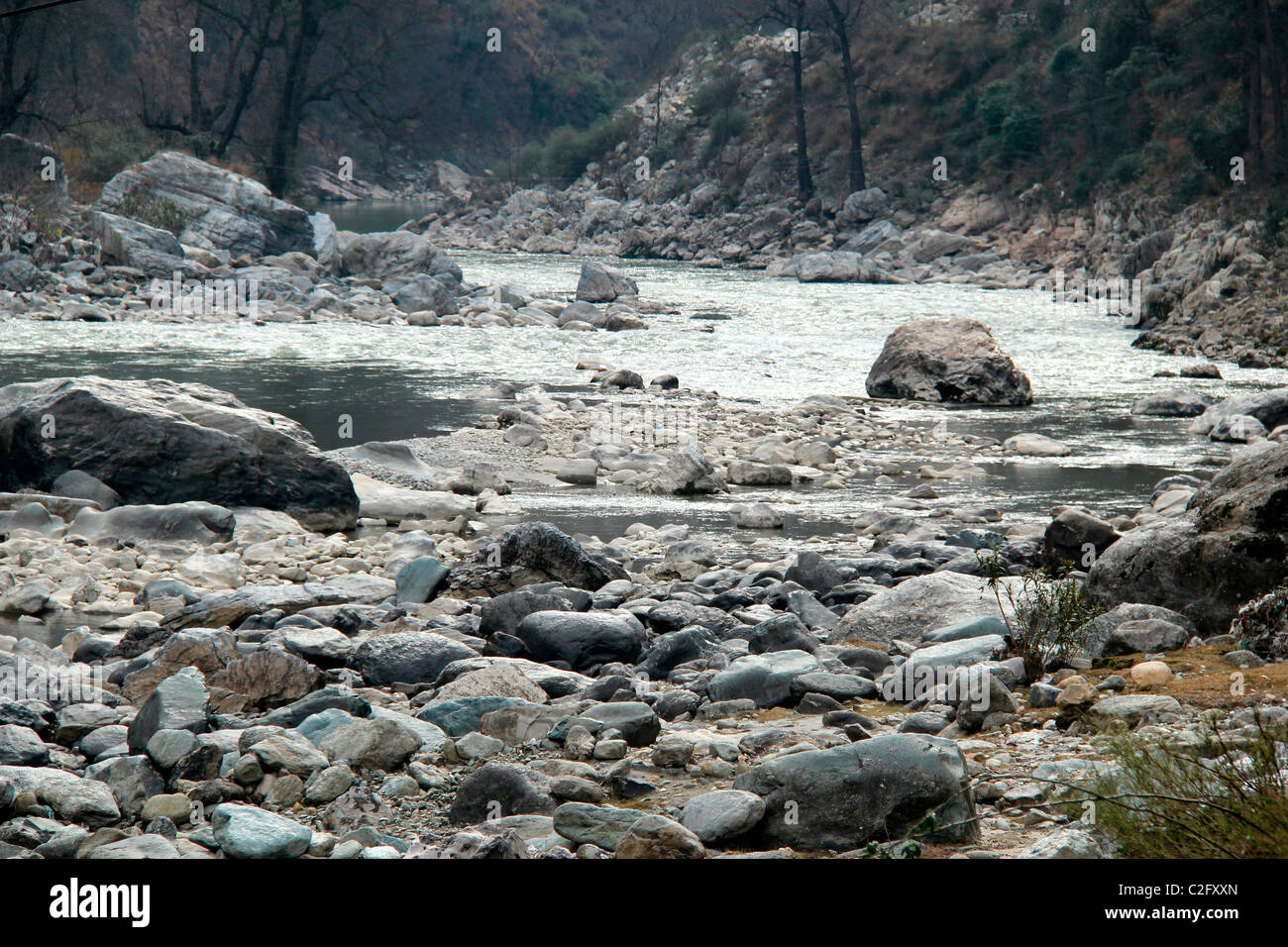 Mountain rivers of Manali, Himachal Pradesh,India Stock Photo