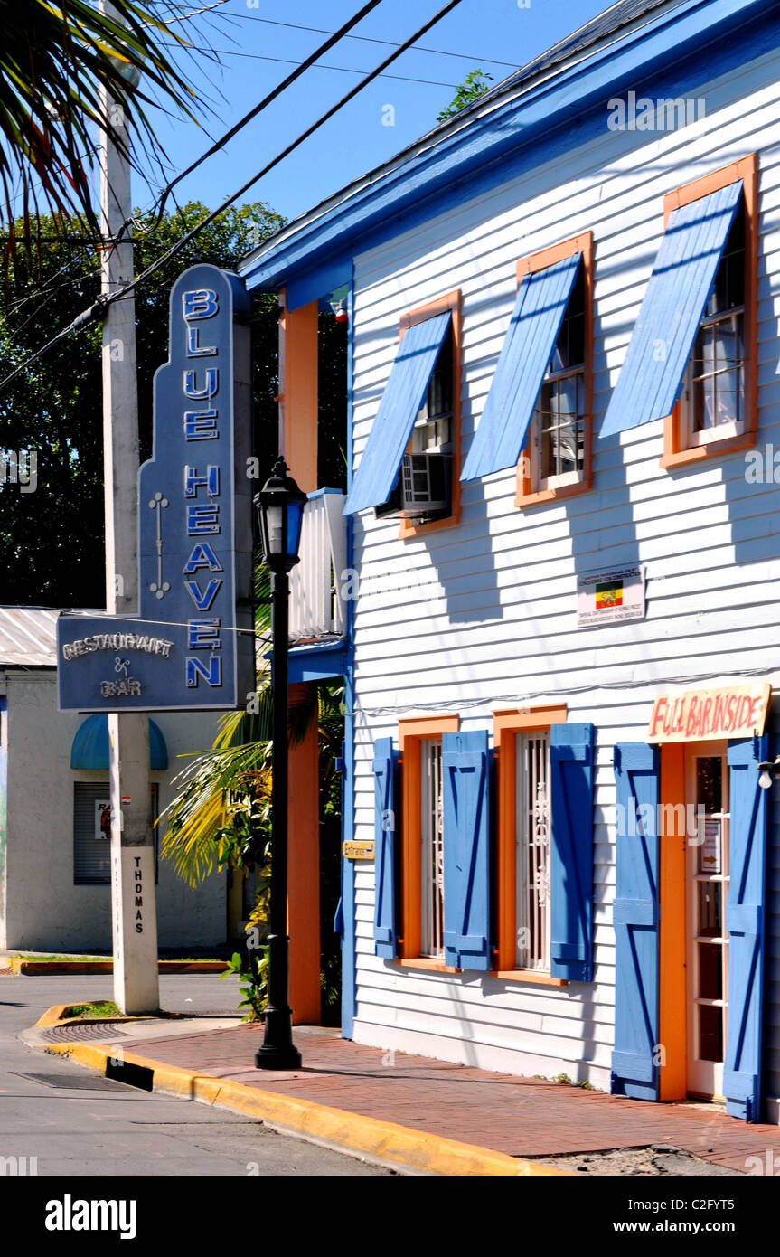 Key West, FL - Blue Heaven Restaurant Stock Photo