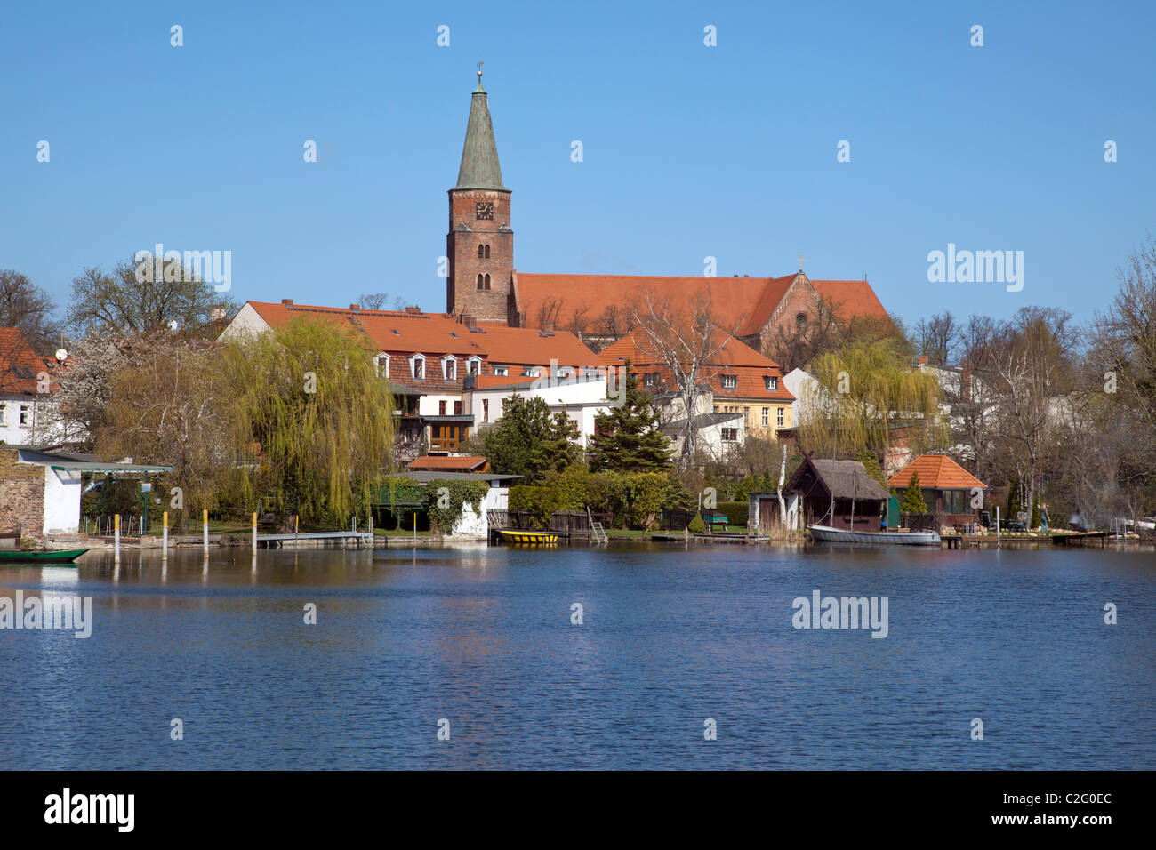 Dominsel with Dom St Peter and Paul, Brandenburg an der Havel, Germany Stock Photo