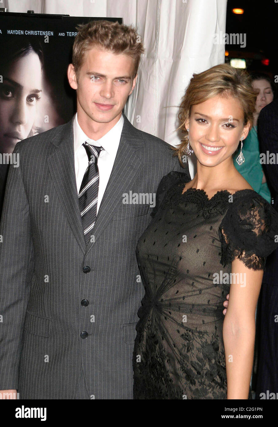 Hayden Christensen and Jessica Alba New York Premiere of Awake at Chelsea  West Cinema New York City, USA - 14.11.07 Stock Photo - Alamy