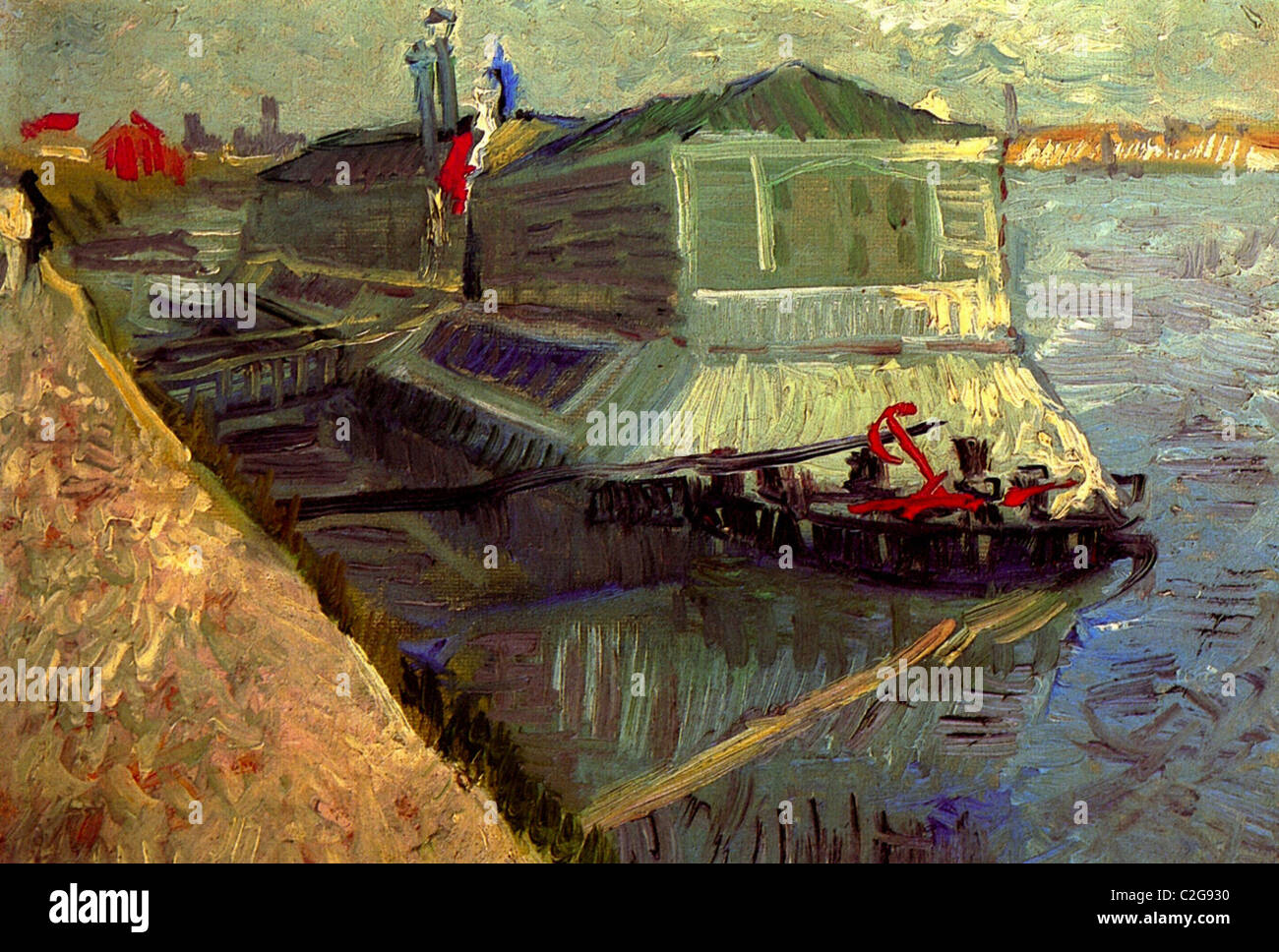 Bathing Float on the Seine at Asniere Stock Photo - Alamy