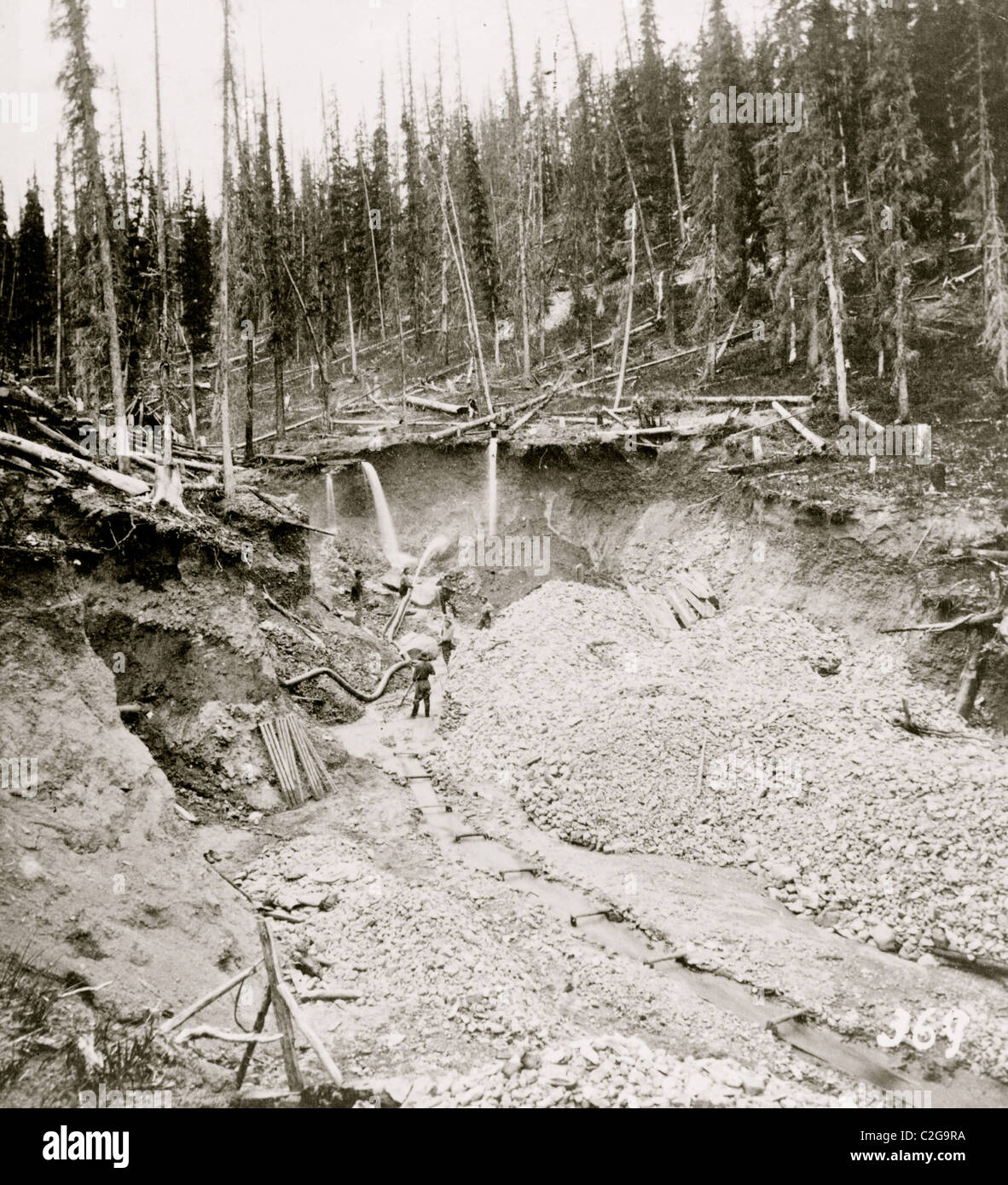 Hydraulic mining, California gulch, Colorado Stock Photo Alamy