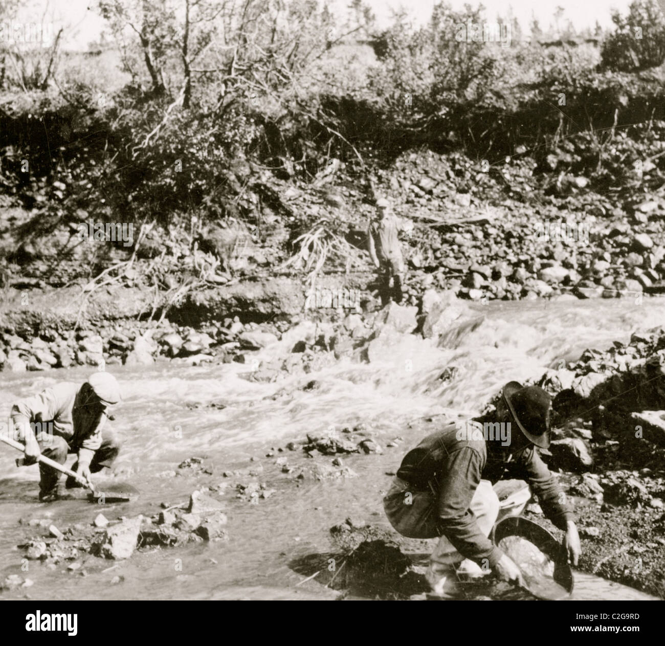 Placer mining near the Yukon River, Alaska Stock Photo Alamy