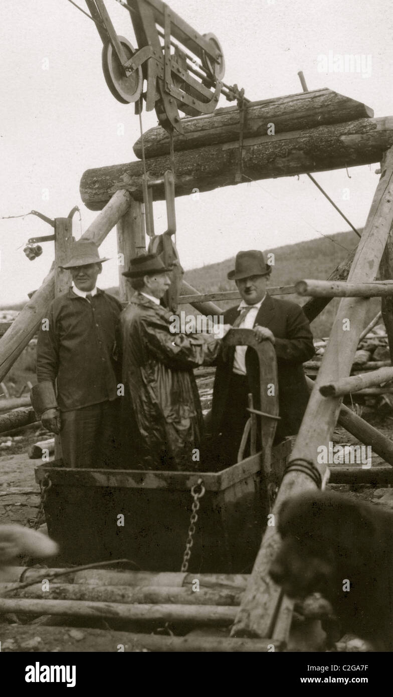 Middle of bucket at gold mine Stock Photo Alamy