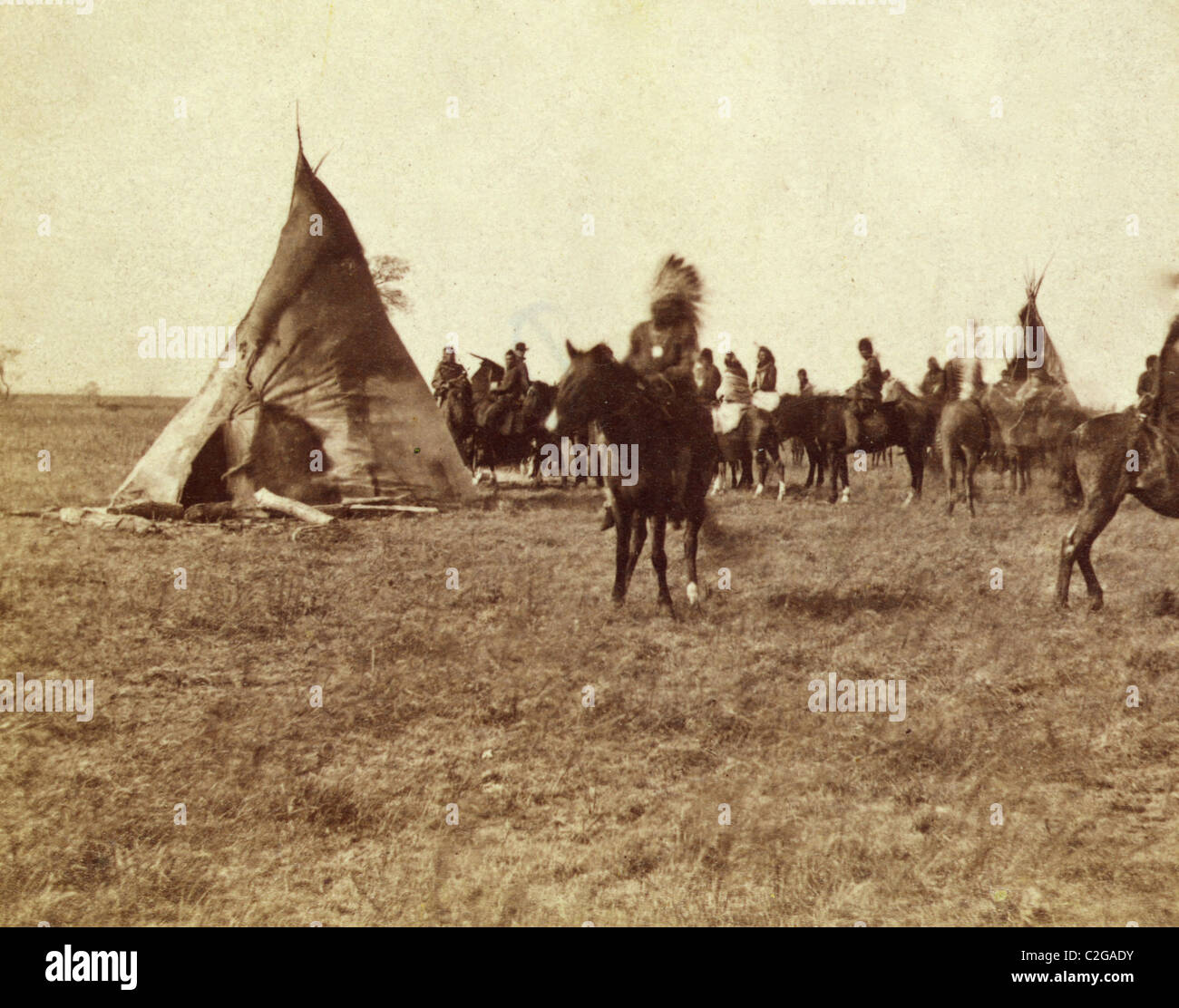 Camp of Pawnee Indians on the Platte Valley Stock Photo Alamy
